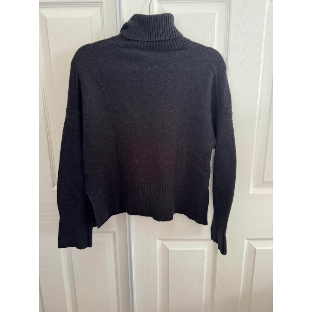 J.CREW Turtleneck Pullover Sweater Women XS Black Knit Long Sleeve Casual Preppy